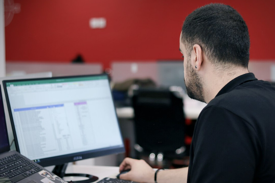 engineer reviewing data